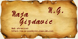 Maja Gizdavić vizit kartica